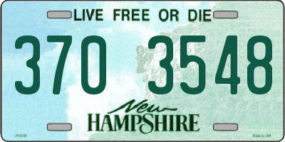 NH license plate 3703548