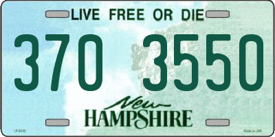 NH license plate 3703550