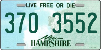 NH license plate 3703552