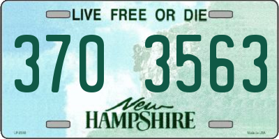 NH license plate 3703563