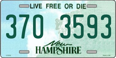 NH license plate 3703593