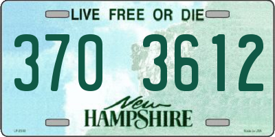 NH license plate 3703612