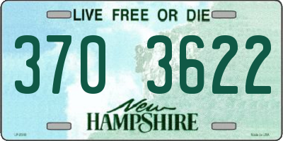 NH license plate 3703622