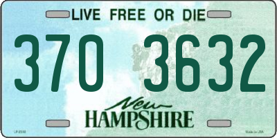 NH license plate 3703632