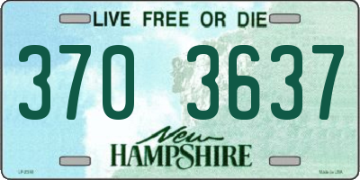 NH license plate 3703637