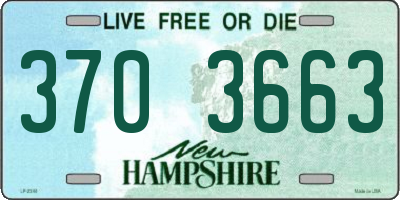 NH license plate 3703663
