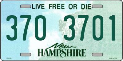 NH license plate 3703701