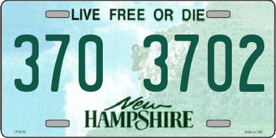NH license plate 3703702