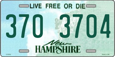 NH license plate 3703704