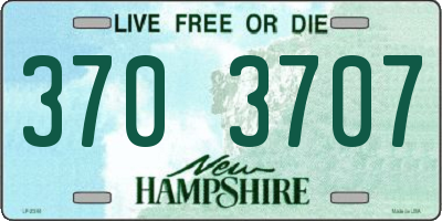 NH license plate 3703707