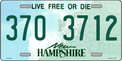 NH license plate 3703712