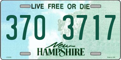 NH license plate 3703717