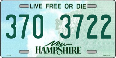 NH license plate 3703722