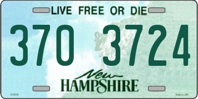 NH license plate 3703724