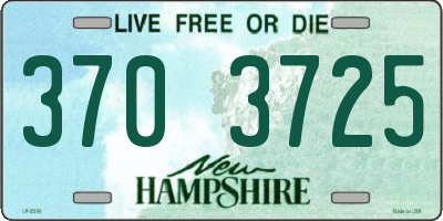 NH license plate 3703725