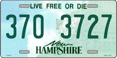 NH license plate 3703727