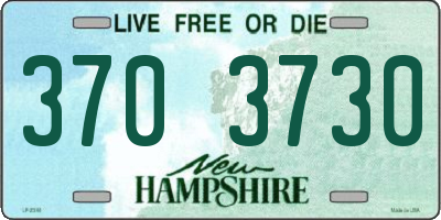 NH license plate 3703730