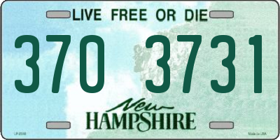 NH license plate 3703731