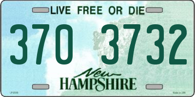 NH license plate 3703732
