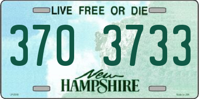 NH license plate 3703733