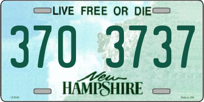 NH license plate 3703737