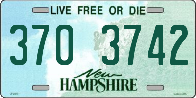 NH license plate 3703742