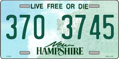 NH license plate 3703745