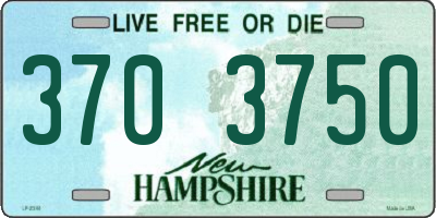 NH license plate 3703750