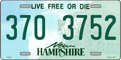 NH license plate 3703752