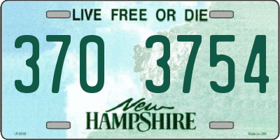 NH license plate 3703754