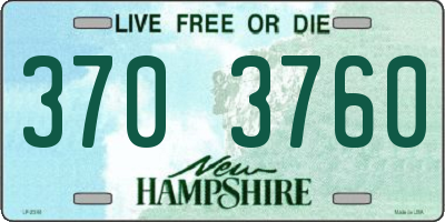 NH license plate 3703760