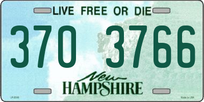 NH license plate 3703766