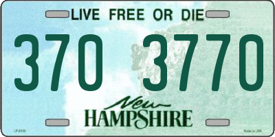 NH license plate 3703770