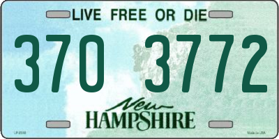 NH license plate 3703772
