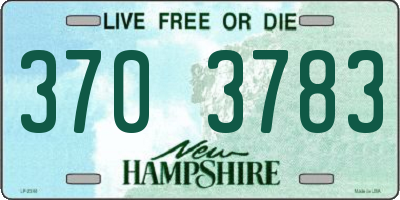 NH license plate 3703783