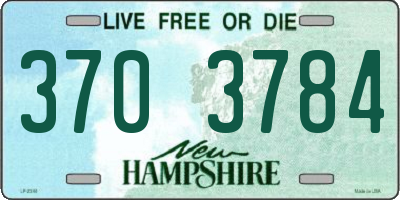 NH license plate 3703784