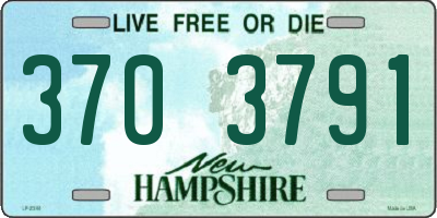 NH license plate 3703791