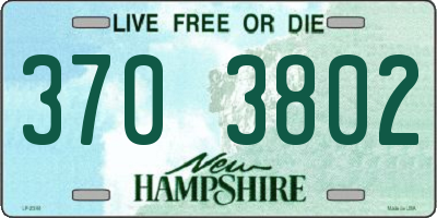 NH license plate 3703802