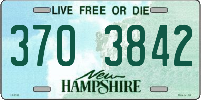 NH license plate 3703842