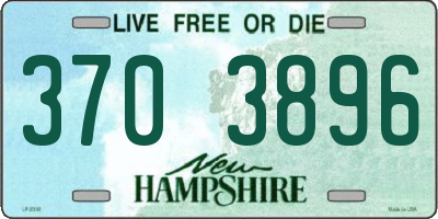 NH license plate 3703896