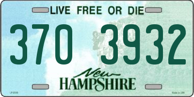 NH license plate 3703932