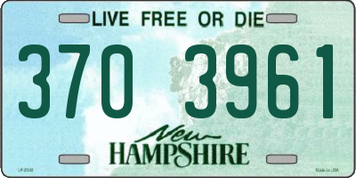 NH license plate 3703961