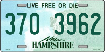 NH license plate 3703962