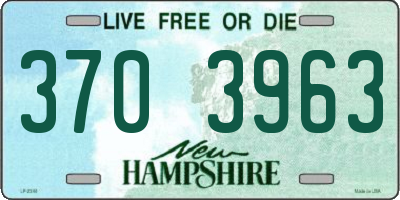 NH license plate 3703963