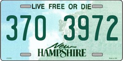 NH license plate 3703972