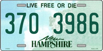 NH license plate 3703986