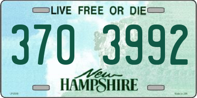 NH license plate 3703992