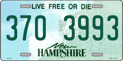 NH license plate 3703993