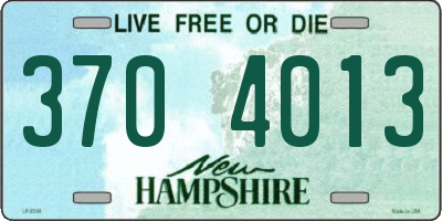 NH license plate 3704013