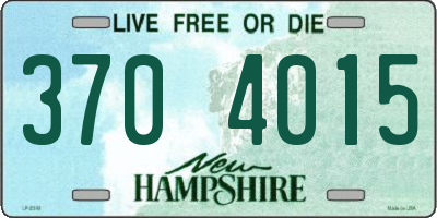 NH license plate 3704015